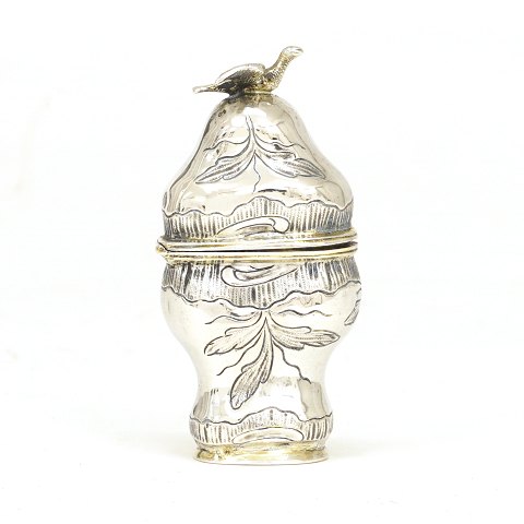 Vinaigrette, Silver. Copenhagen circa 1775. H: 
7,2gr. W: 28gr