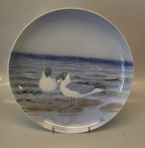 B&G Porcelain B&G Unique signed Seagull plate Signed JL Johannes Larsen 33.5 cm
