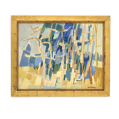 Svend Saabye, 1913-2004, plantemotiv, olie på 
lærred. Signeret. Lysmål: 53x68cm. Med ramme: 
66x81cm