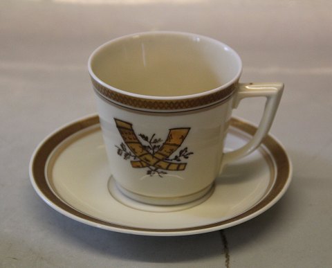 Guldhorn Royal Copenhagen porcelæn 9481 Kaffekop, par 17 cl og underkop 13.2 cm