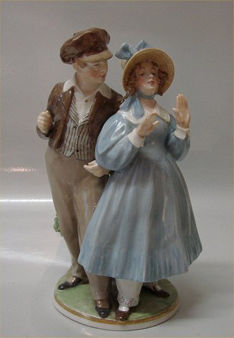 Royal Copenhagen figurine 1783 RC  Hans & Trine Chr. T 1916 22 cm ( 8.5")  Over 
glaze decorated