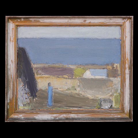 Johannes Hoffmeister, 1914-90, Öl auf Platte. 
Landschaft. Signiert. Lichtmasse: 50x60cm. Mit 
Rahmen: 62x72cm