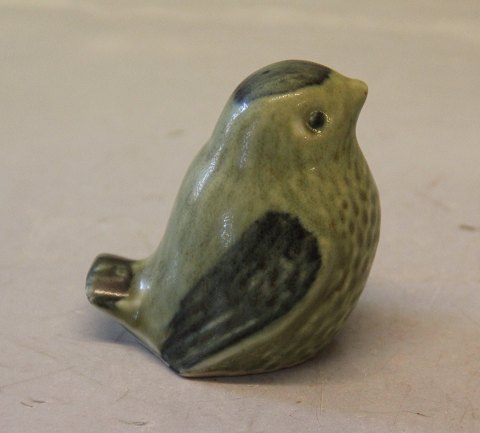 Knud Basse Green glazed sparow 7.5 x 7.5 cm
 Knud Basse Danish Art Pottery Ceramics