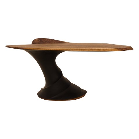 A Danish walnut coffee table made and signed by 
Morten Stenbæk. H: 50cm. Top: 114x55cm