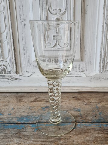 Twist porter glas fra slutningen af 1800tallet, Aalborg glasværk.Højde 21,5 cm.