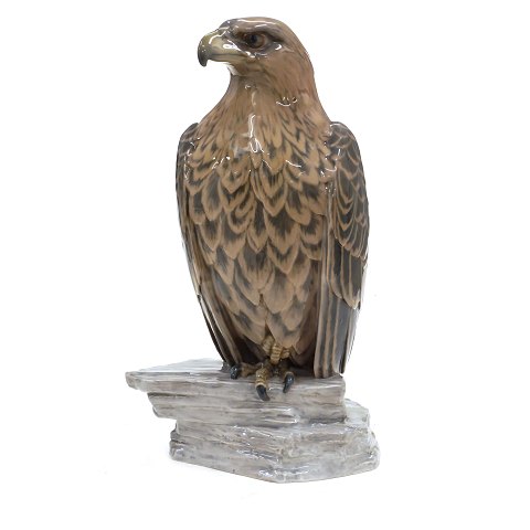 Dahl-Jensen für B&G: Grosser Adler aus Porzellan. 
Signiert Dahl-Jensen. #1795. H: 49cm