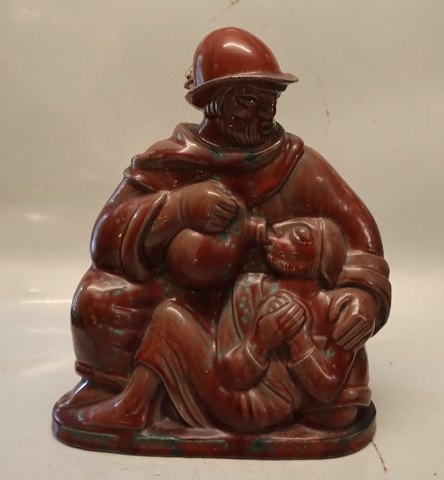 OX Blood 20097 RC The Good Samaritan 26 x 32 cm Jais Nielsen February 1923 Royal 
Copenhagen Art Pottery