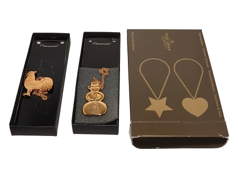 Georg Jensen Golden ChristmasOrnament Hane og Snemand
