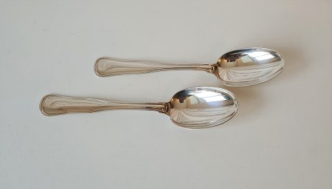 Cohr Double fluted coffee spoon in silver 11.5 cm.