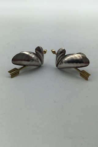 Georg Jensen Sterling Silver/Gold Ear clips 2003 Isabell Kristensen