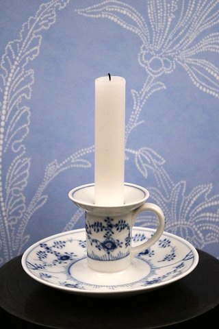 Royal Copenhagen, Blue Fluted Plain Chamber Candlestick.
RC#1/2307...