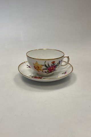 Royal Copenhagen Fuld Saksisk Blomst Stor Tekop No. 1550
