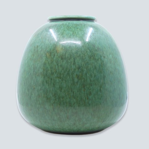 Saxbo, Eva Stæhr-Nielsen; A stoneware vase decorated with a blue and green 
glaze, No. 14