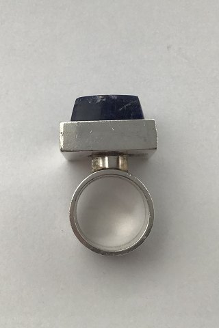 Hans Hansen Sterling Sølv Ring Lapis Lazuli