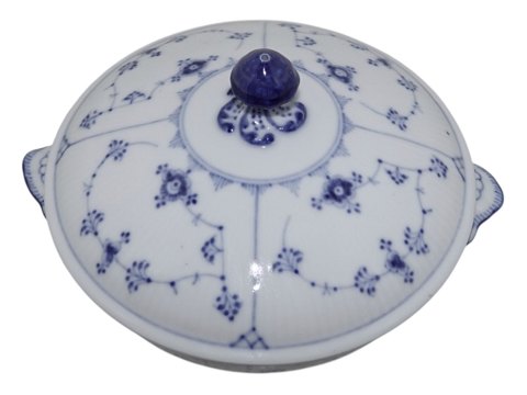 Blue Fluted PlainRare small round lidded bowl