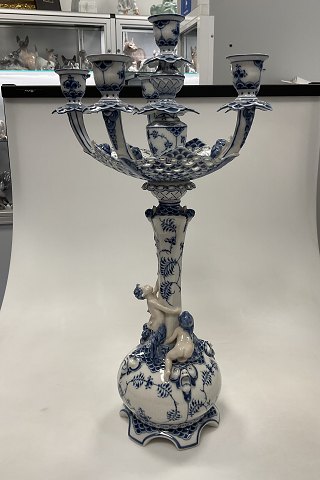 Royal Copenhagen Blue Fluted Full Lace 5 armed Candelabra No. 1006