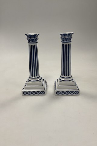 Pair of Royal Copenhagen Candlesticks Fits Blue Fluted No. 2119