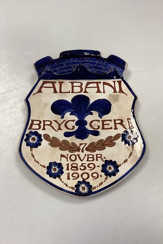 Aluminia Faience Albani Brewery Plate - 7 Novbr. 1859-1909