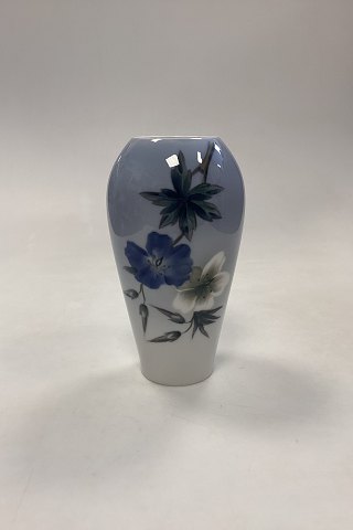 Royal Copenhagen Art Nouveau Vase with Blue and White Floral Motif No. 2679/295