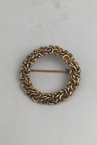 Evald Nielsen 14K Gold Brooch