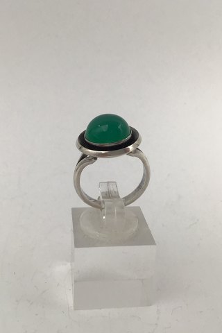 Niels Erik From Sterling Sølv Ring (Grøn Agat)