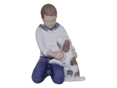 Bing & Grøndahl figurDreng med hund