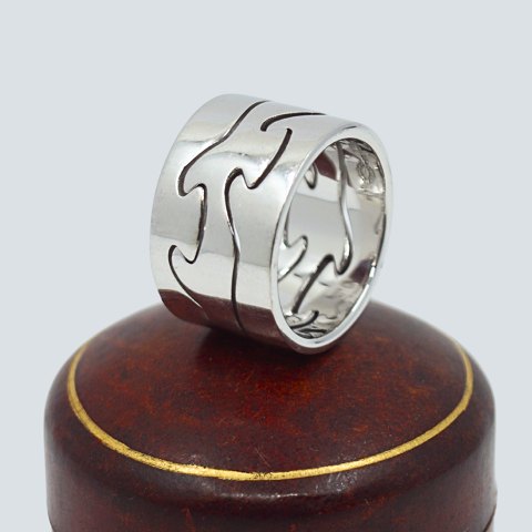 Georg Jensen, Nina Koppel; Fusion ring, three rings made in 18k white gold