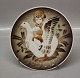 Aluminia Copenhagen Faience
1931 Small Aluminia Christmas plate 16.5 cm Boy on Goose 1464-1423 H.H.H.