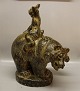 Royal Copenhagen Art Pottery
21233 RC Bear with faun April 1954 Knud Kyhn 42 x 39 cm