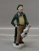 Royal Copenhagen figurine 4100 RC Man with violin 21 cm Decorated over the glaze
