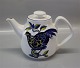 Tekande eller 128 Kaffekande 16 x 15 cm (1737128) Royal Copenhagen Fajance Blå 
Fasan Chr Joachim
