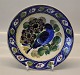 Royal Copenhagen Aluminia Faience 
Aluminia Plate 1174-404 Blue bird and two flowers 20.5 cm