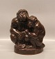 Royal Copenhagen Art Pottery 20860 RC Monkey group October 1947 KK 20 numbered 
25 x 23 cm
