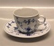 Kongelig Dansk Porcelæn Musselmalet 2011-1 Kop 6.5 cm og underkop 14.8 cm, hotel