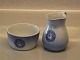 1036 & 1041 Creamer and sugar with LOGO 
B&G Blue tone - seashell tableware Hotel 
