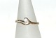 Gold ring with white stones, 8 Karat