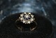 Gold ring with Sapphire and Brilliants 9 Carat