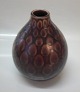 Aluminia Copenhagen Faience 2633 Marselis Brown Vase 13 cm Nils Thorsson 1953