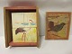 Puzzle/jigsaw made of wood
An old puzzle/jigsaw made of wood with beautiful 
motives of birds
It possible to puzzle several pictures (6 
different)
L: 14cm, W: 11,5cm, : 4,5cm
We have a large choice of old toys most of it 
made of wood