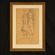 Harald Giersing, 1881-1927: "Two Women", drawing. Signed. Visible size: 47x29cm. 
With frame: 61x43cm