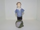 Royal Copenhagen figurDreng med stribet bold