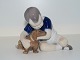 Bing & Grøndahl figurDreng med gravhund