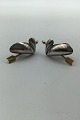 Georg Jensen Sterling Silver/Gold Ear clips 2003 Isabell Kristensen