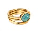 14kt gold ring with an opal. Made by I. Holm, Copenhagen, 1893-1970. Ringsize: 
54