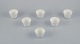 Wilhelm Kåge 
for 
Gustavsberg. 
Six white 
porcelain plant 
...