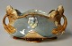 Majolica 
opsats, jugend, 
ca. 1900, 
Tyskland.