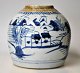 Kinesisk bojan 
i blå/hvid 
porcelain. 19. 
årh. Kina
