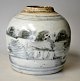 Kinesisk bojan 
i porcelain. 
19. årh. Kina