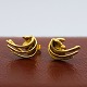 Anette Kræn; Pair of earrings in 14k gold