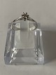 Princess ring in 14 carat white gold, with inlaid brilliant. Size. 54